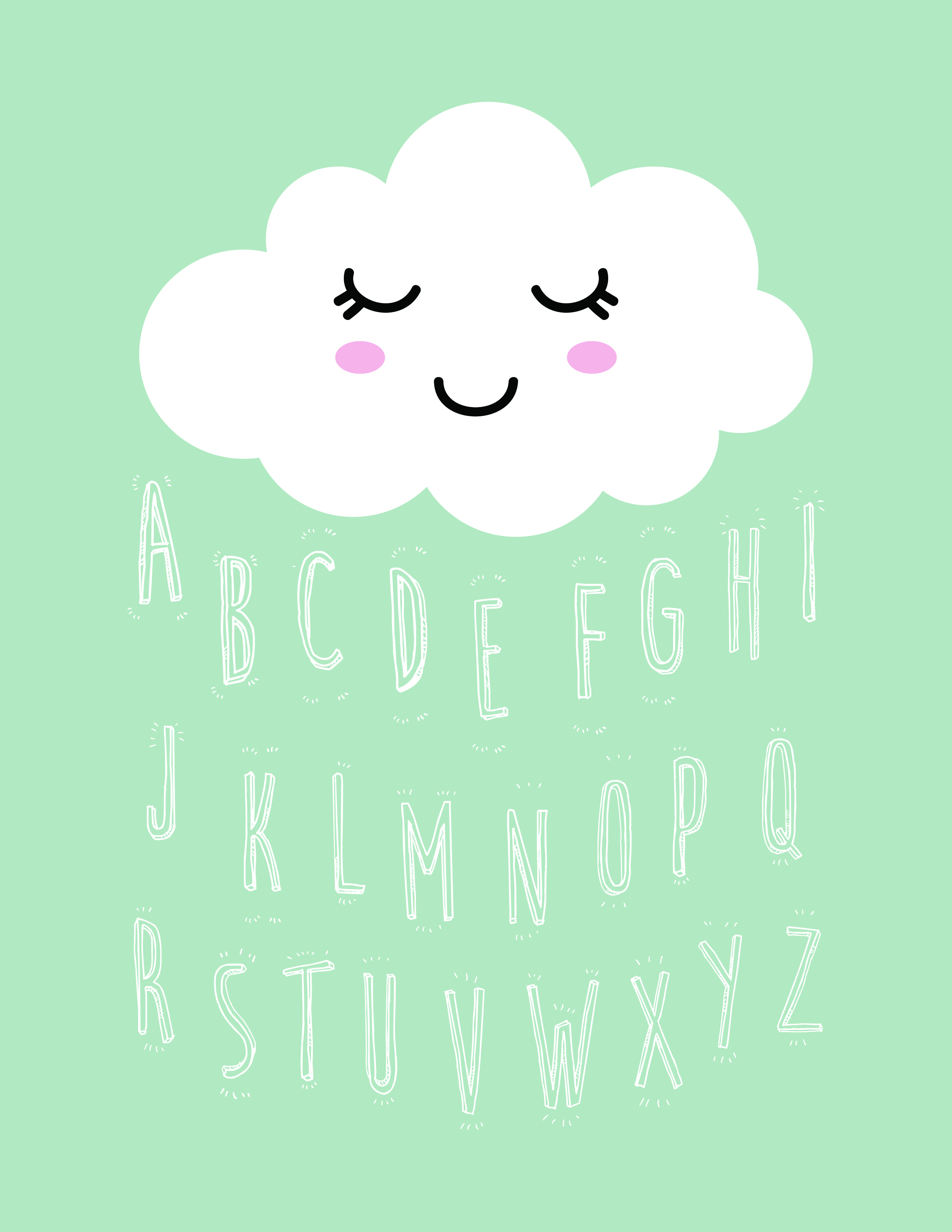 alphabet nursery art