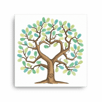 Thumbprint tree / fingerprint tree canvas - a unique guest book alternative. Use it as a wedding fingerprint tree or a baby shower fingerprint tree.