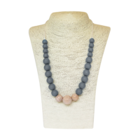 Tulamama Silicone Teething Necklace for Mom to Wear - Offers Teething Relief and Nursing Distraction for Baby - BPA Free, Made in FDA Registered Facility with Food Grade Silicone. Use as a Nursing or Breastfeeding Necklace. Victoria Collection