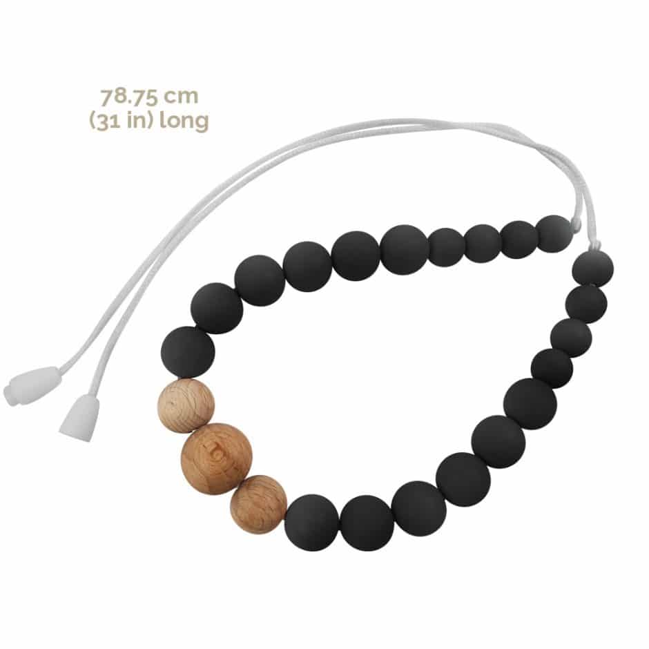 Tulamama Silicone Teething Necklace for Mom to Wear - Offers Teething Relief and Nursing Distraction for Baby - BPA Free, Made in FDA Registered Facility with Food Grade Silicone. Use as a Nursing or Breastfeeding Necklace. Victoria Collection