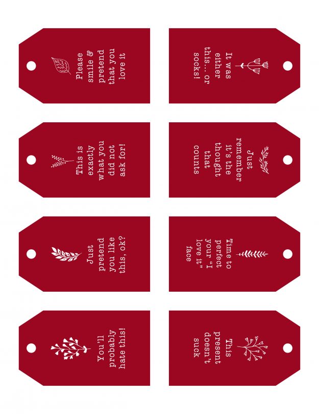 Cute &amp; Free Printable Christmas Tags For Everyone On Your List - Tulamama