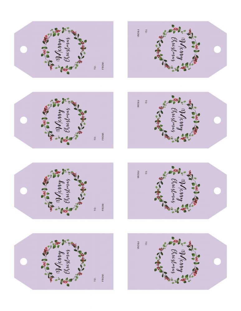 Cute &amp; Free Printable Christmas Tags For Everyone On Your List - Tulamama