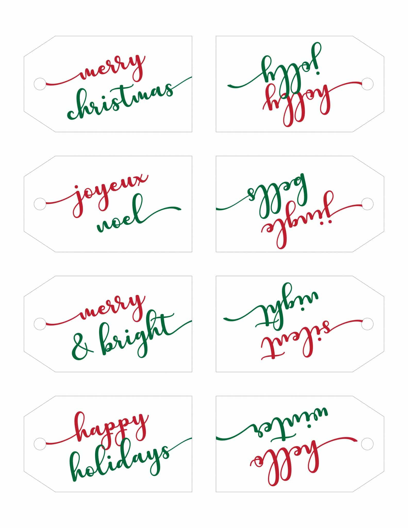 Christmas Gift Tags - Free Printable! - Loving Our Messy