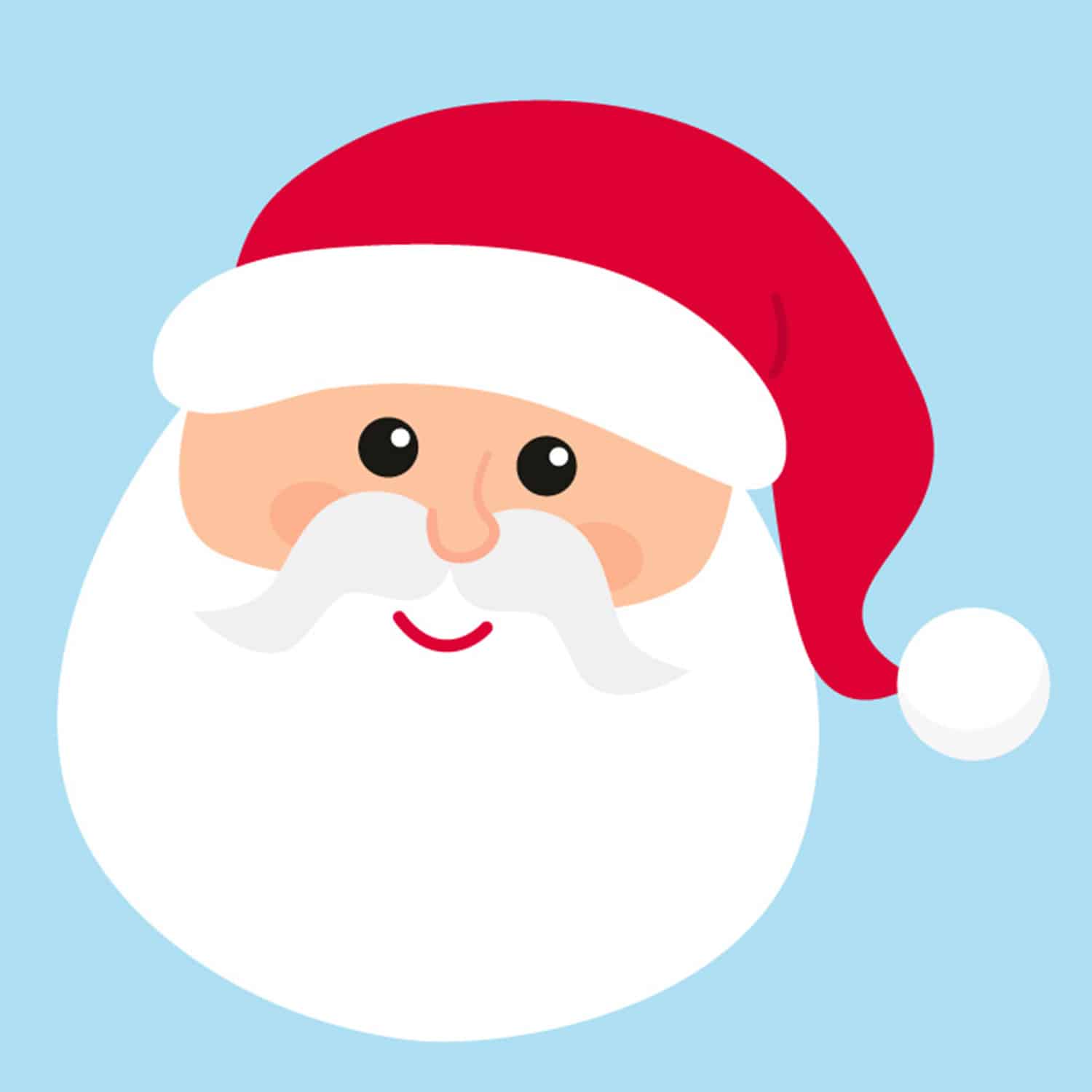 Santa Claus Face Printable