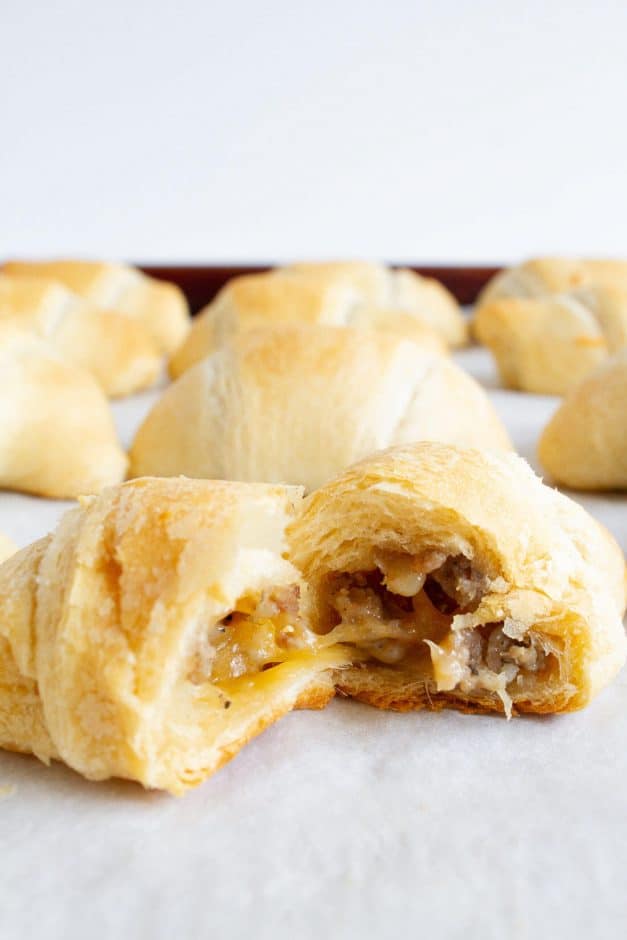 sausage breakfast croissants