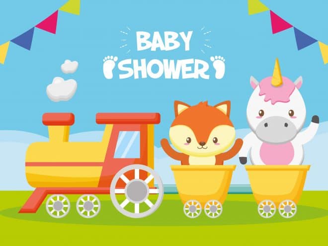 Premium Vector  Baby shower girl