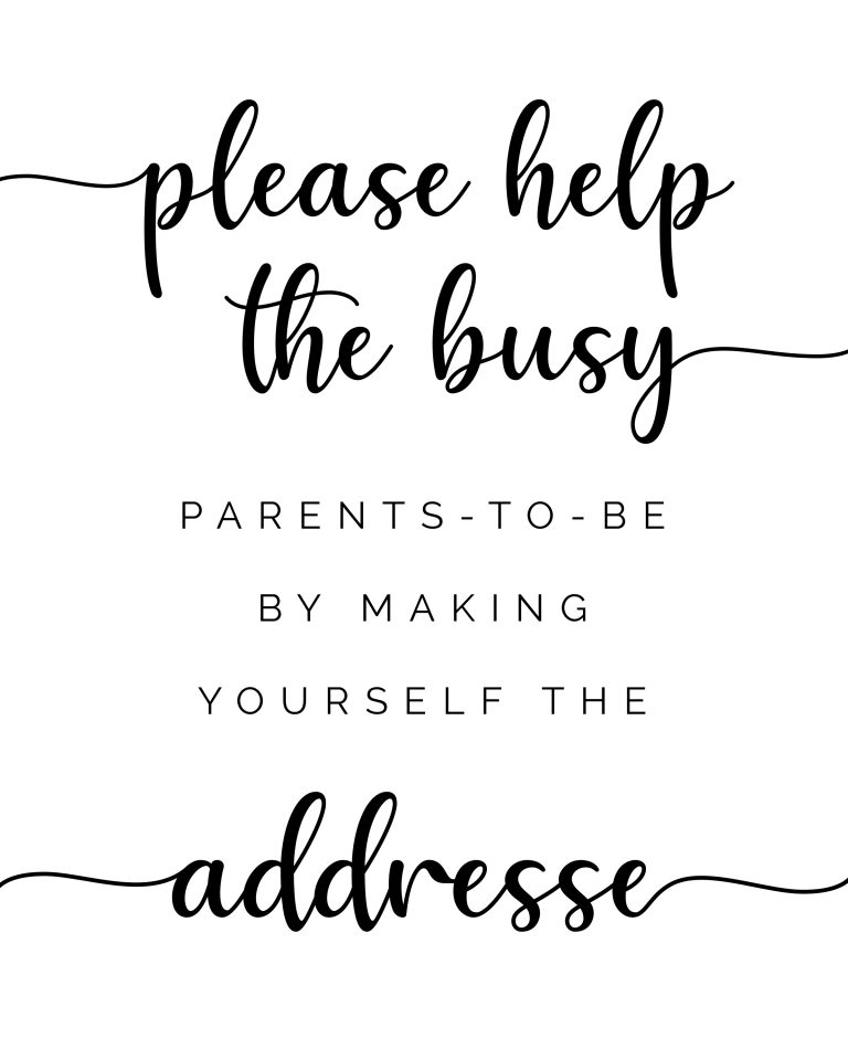 Please Help The Busy Mom To Be By Making Yourself The Addressee - Tulamama