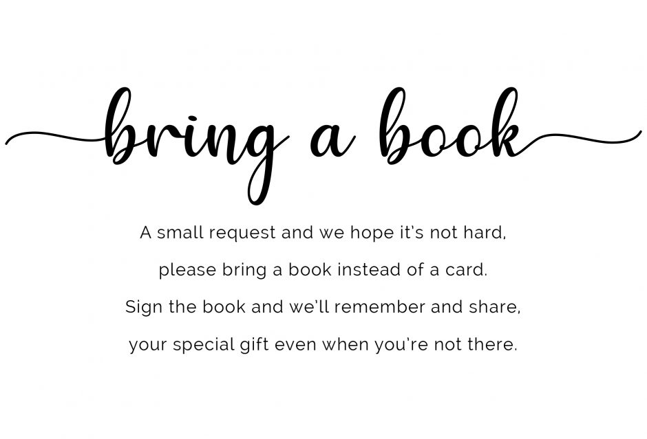 Everything You Need To Plan A Bring A Book Instead Of A Card Baby 
