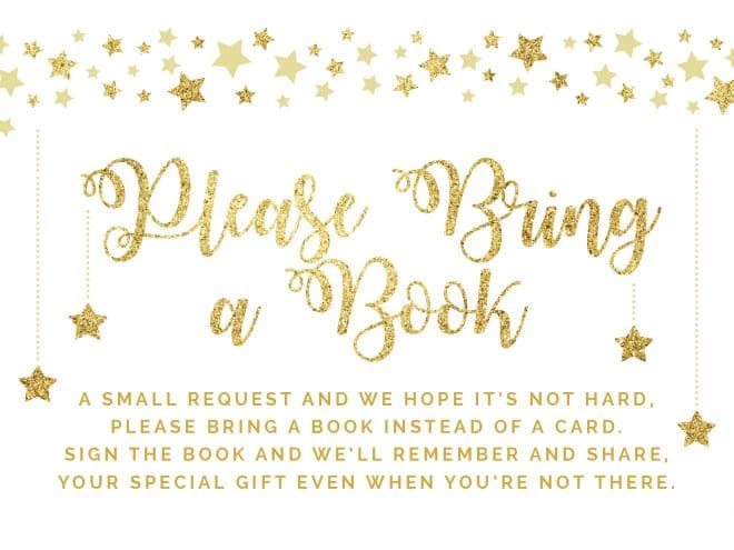 Everything You Need To Plan A Bring A Book Instead Of A Card Baby Shower Tulamama