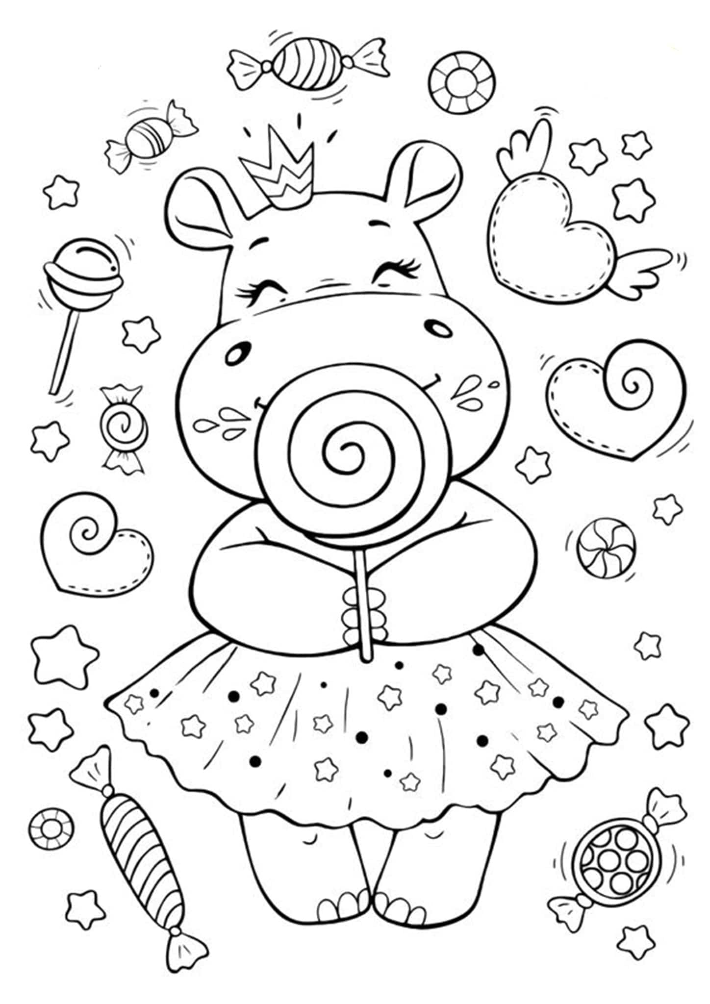 Free Printable Cute Coloring Pages for Kids