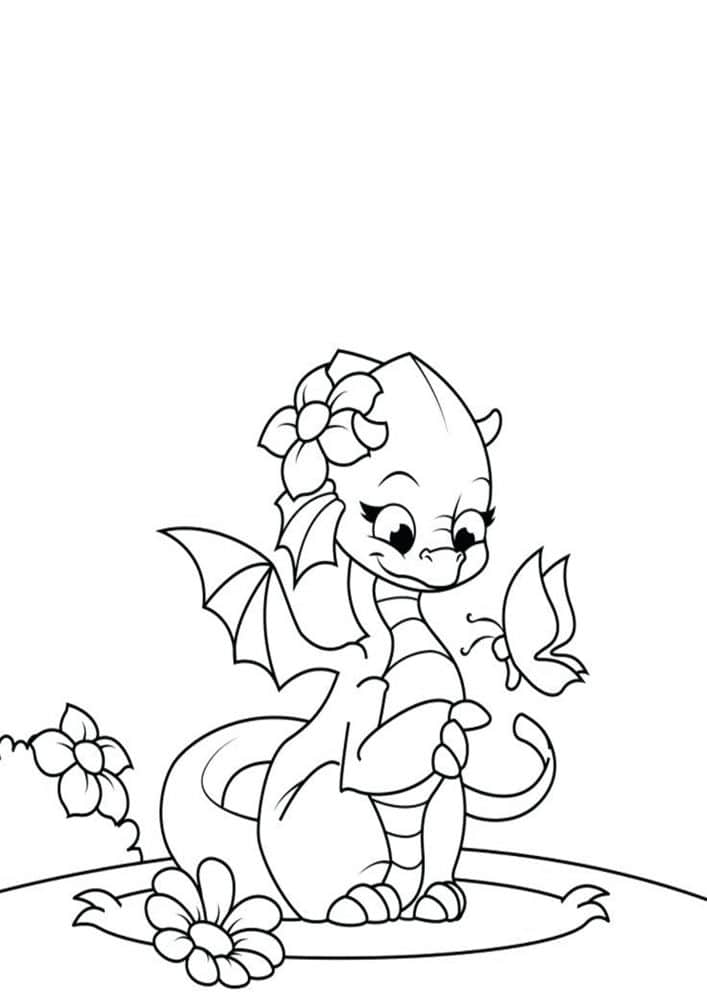 Free & Easy To Print Dragon Coloring Pages - Tulamama