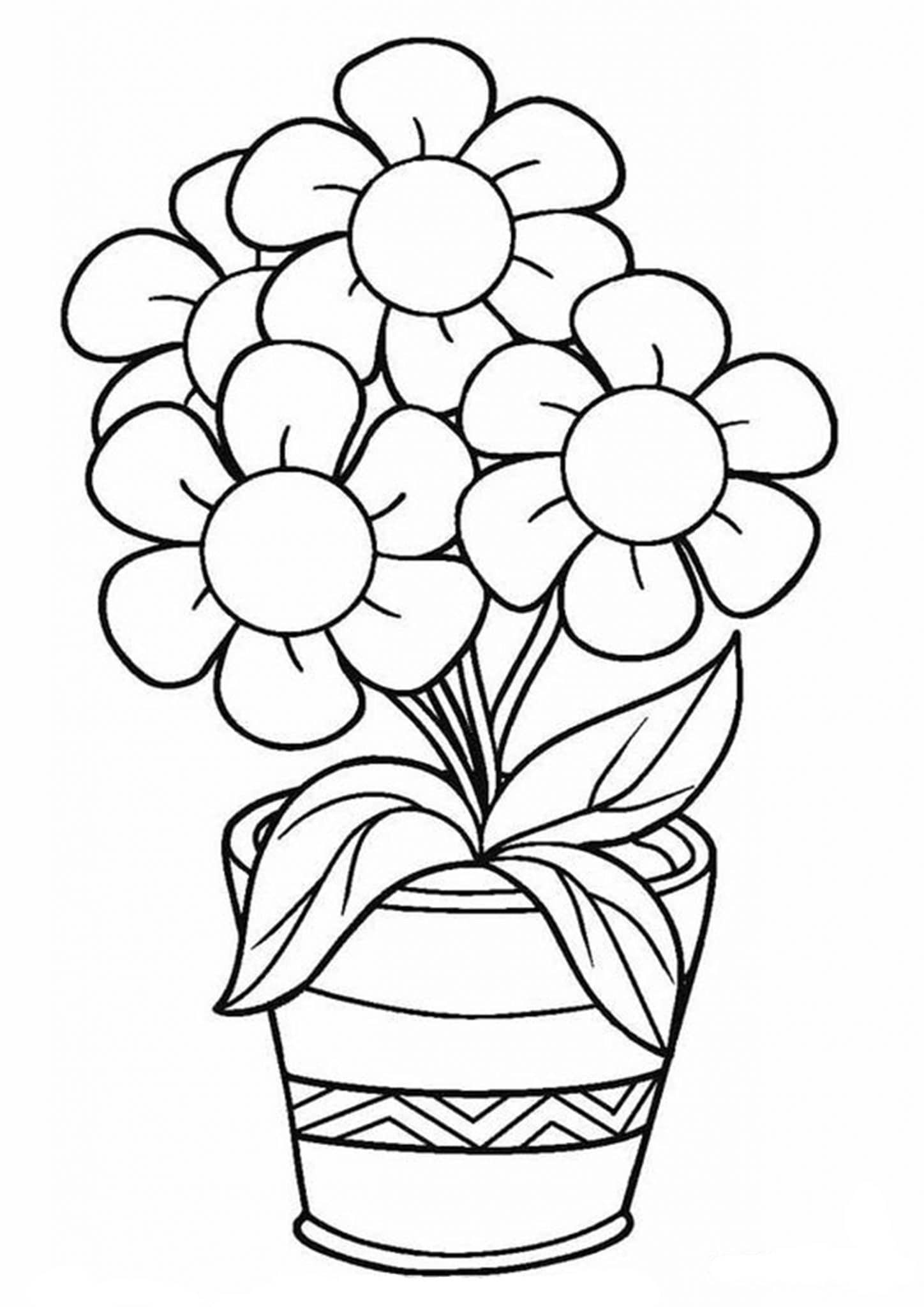 Free & Easy To Print Flower Coloring Pages Tulamama