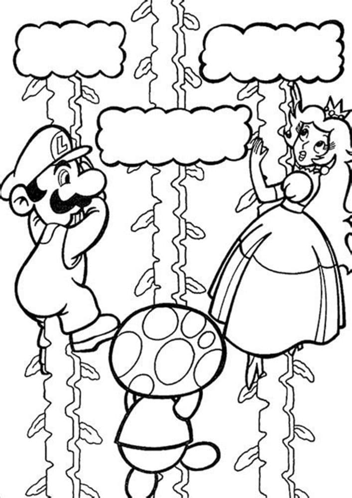 Free & Easy To Print Mario Coloring Page - Tulamama