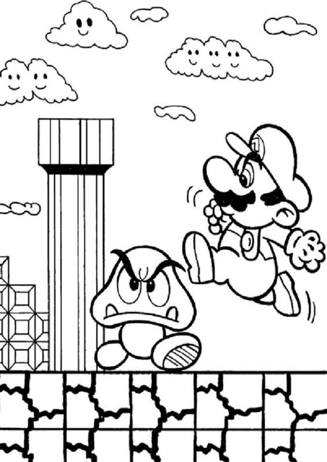 Free & Easy To Print Mario Coloring Page - Tulamama