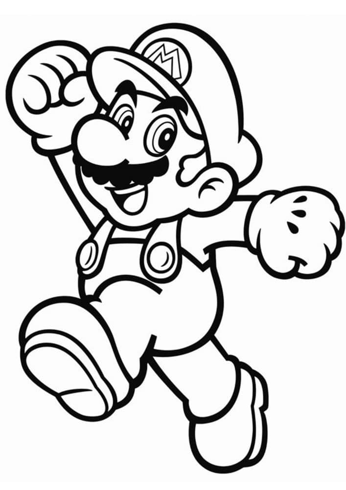 Free & Easy To Print Mario Coloring Page - Tulamama