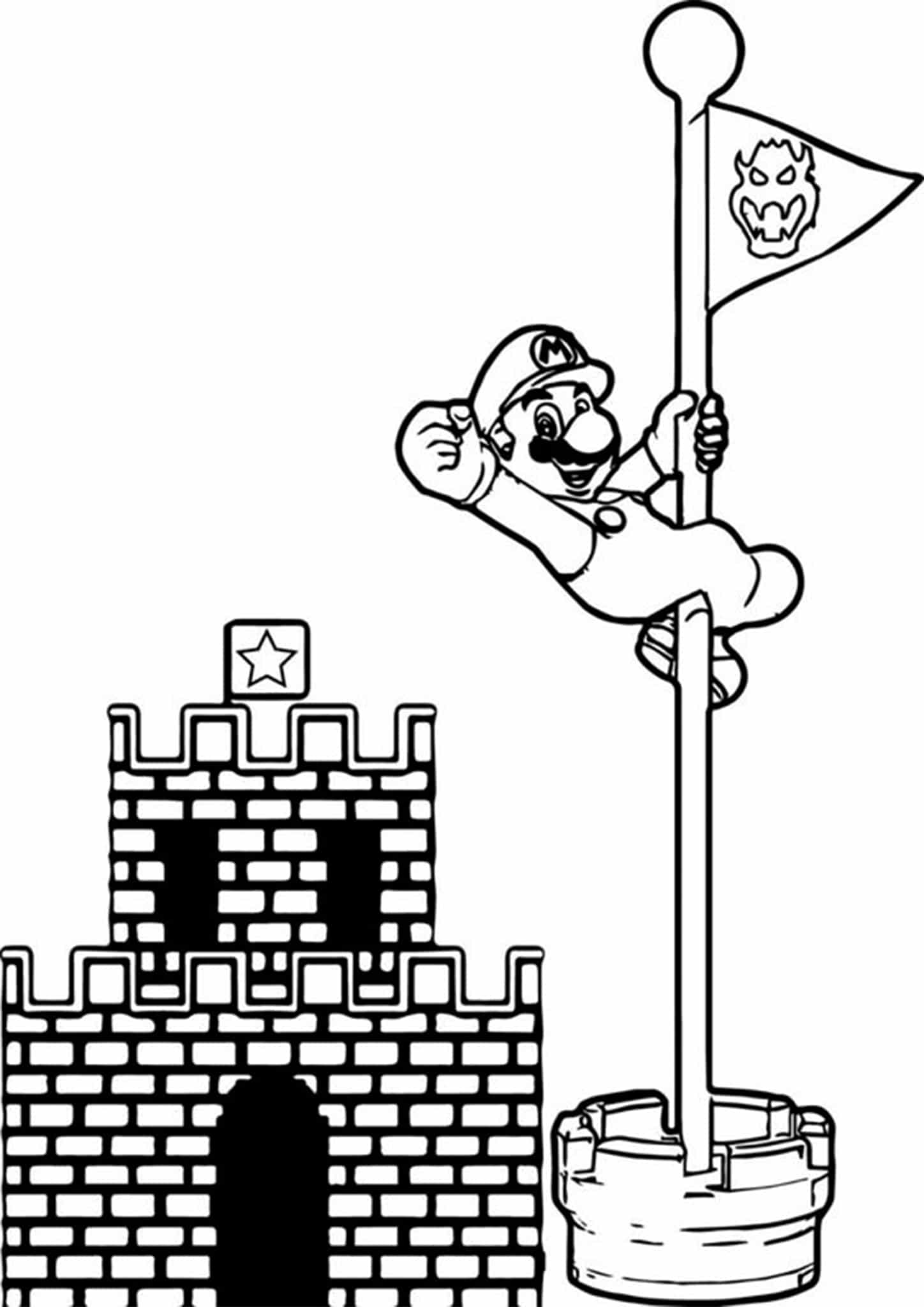 Free & Easy To Print Mario Coloring Page Tulamama