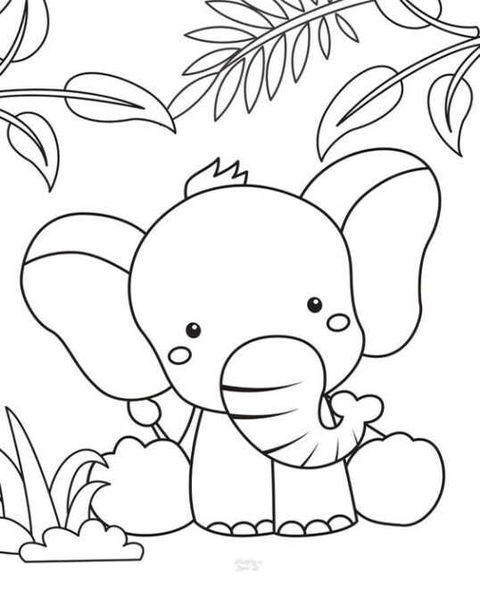 Free Easy To Print Elephant Coloring Pages Tulamama Free Easy To Print Elephant Coloring Pages Tulamama
