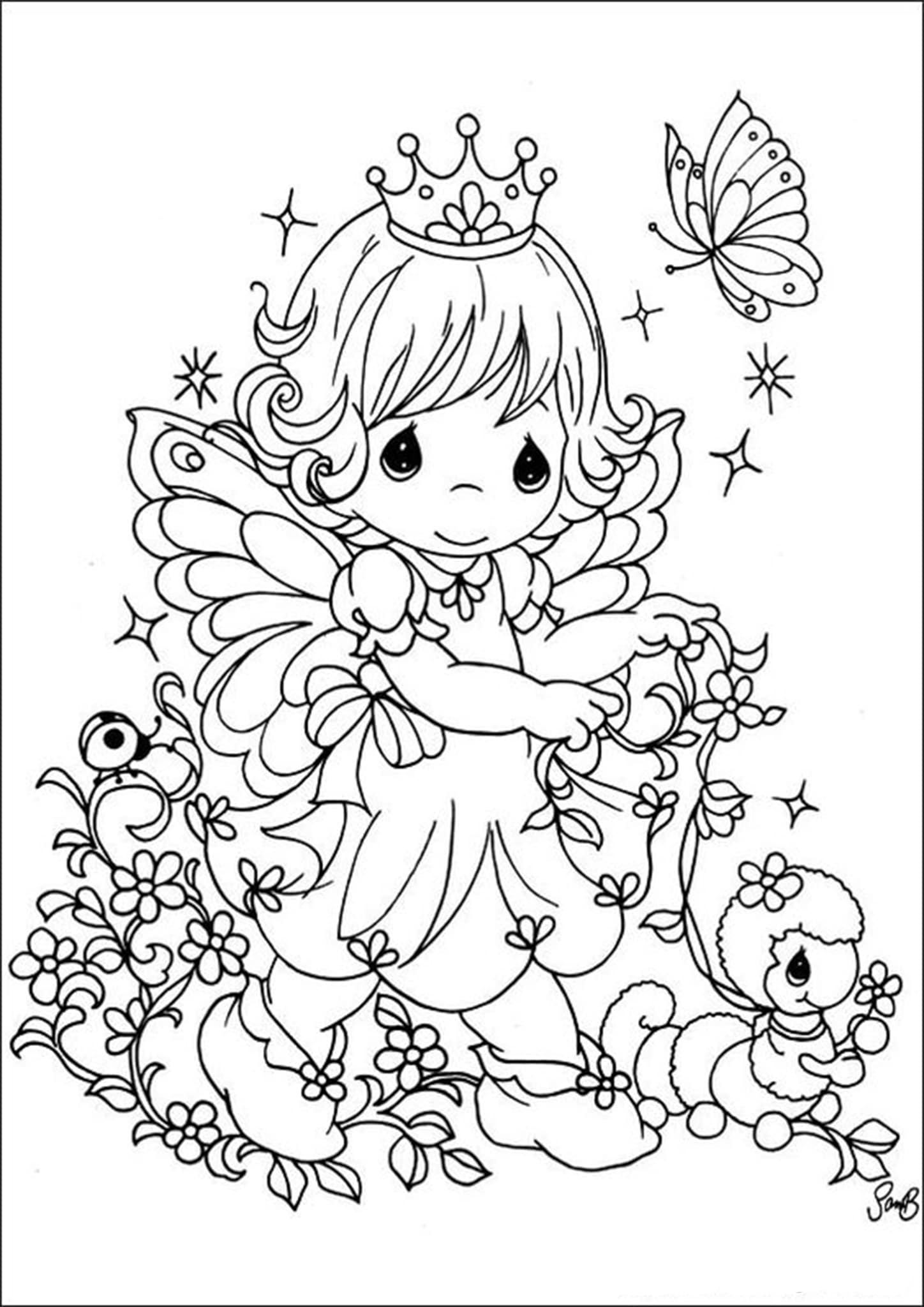 Free & Easy To Print Fairy Coloring Pages - Tulamama