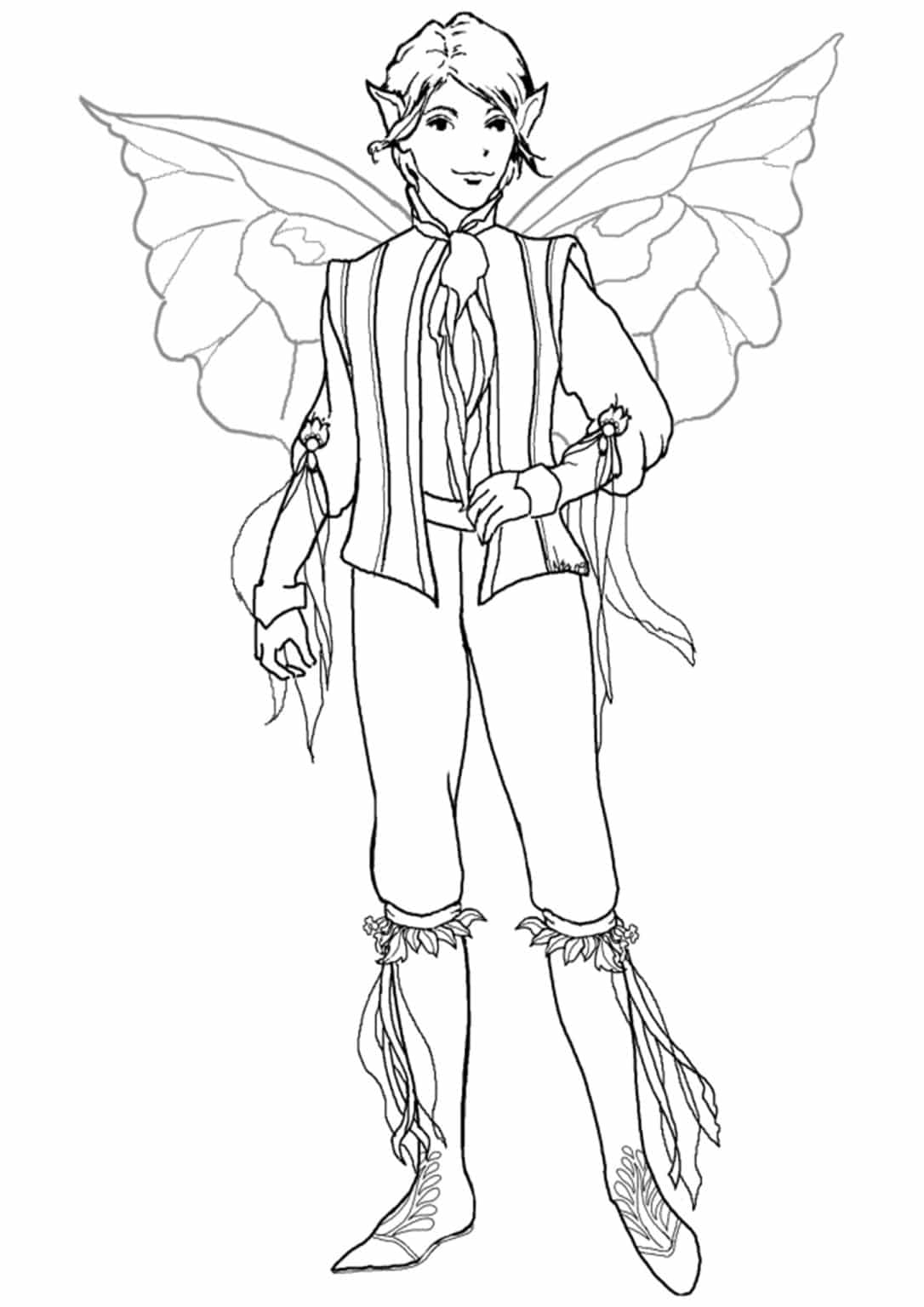 Boy Fairy Coloring Pages Coloring Pages