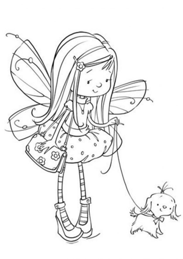 Free & Easy To Print Fairy Coloring Pages - Tulamama