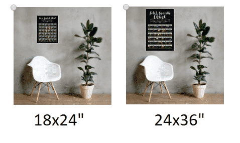 Fetal growth chart poster