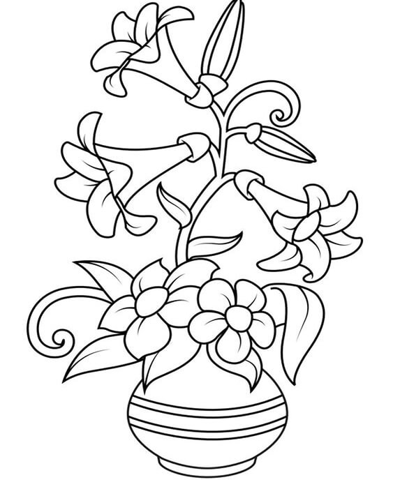 free easy to print flower coloring pages tulamama