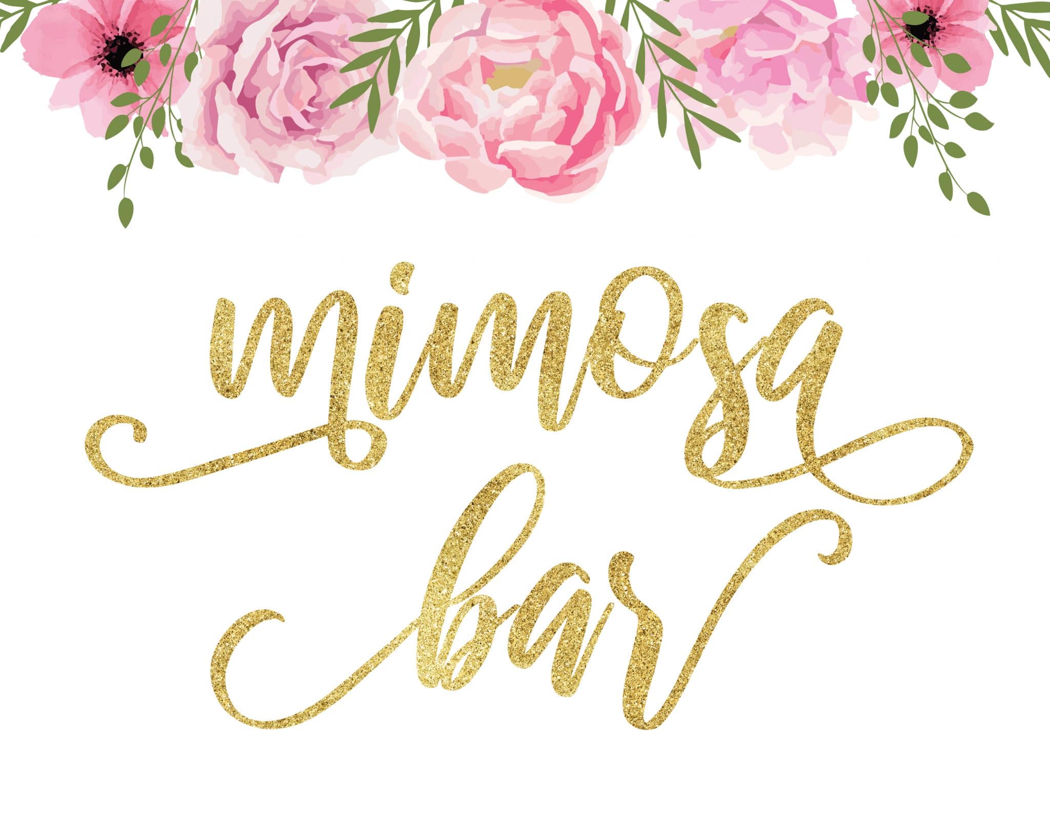 Free Mimosa Bar Printable Printable Templates