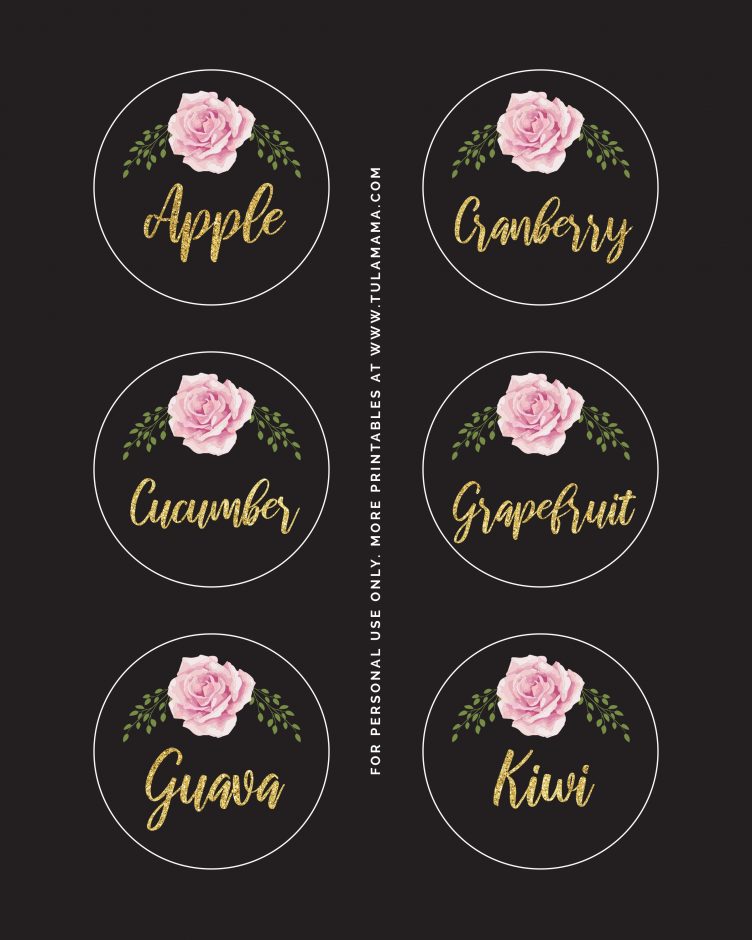 floral mimosa bar printables free