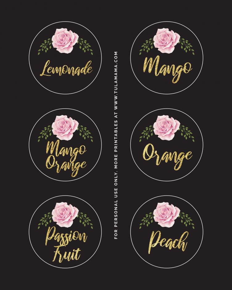 floral mimosa bar printables free