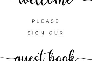 Please sign our guestbook neutral theme