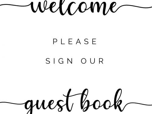 Please Sign Our Guestbook - Free Printable - Tulamama