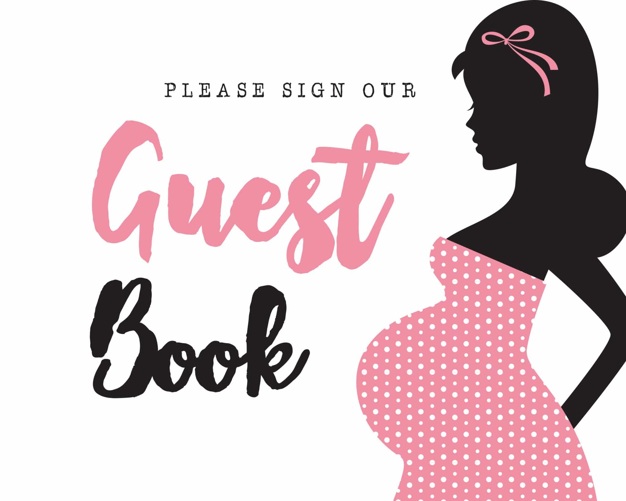 Please sign our guestbook it's a girl theme