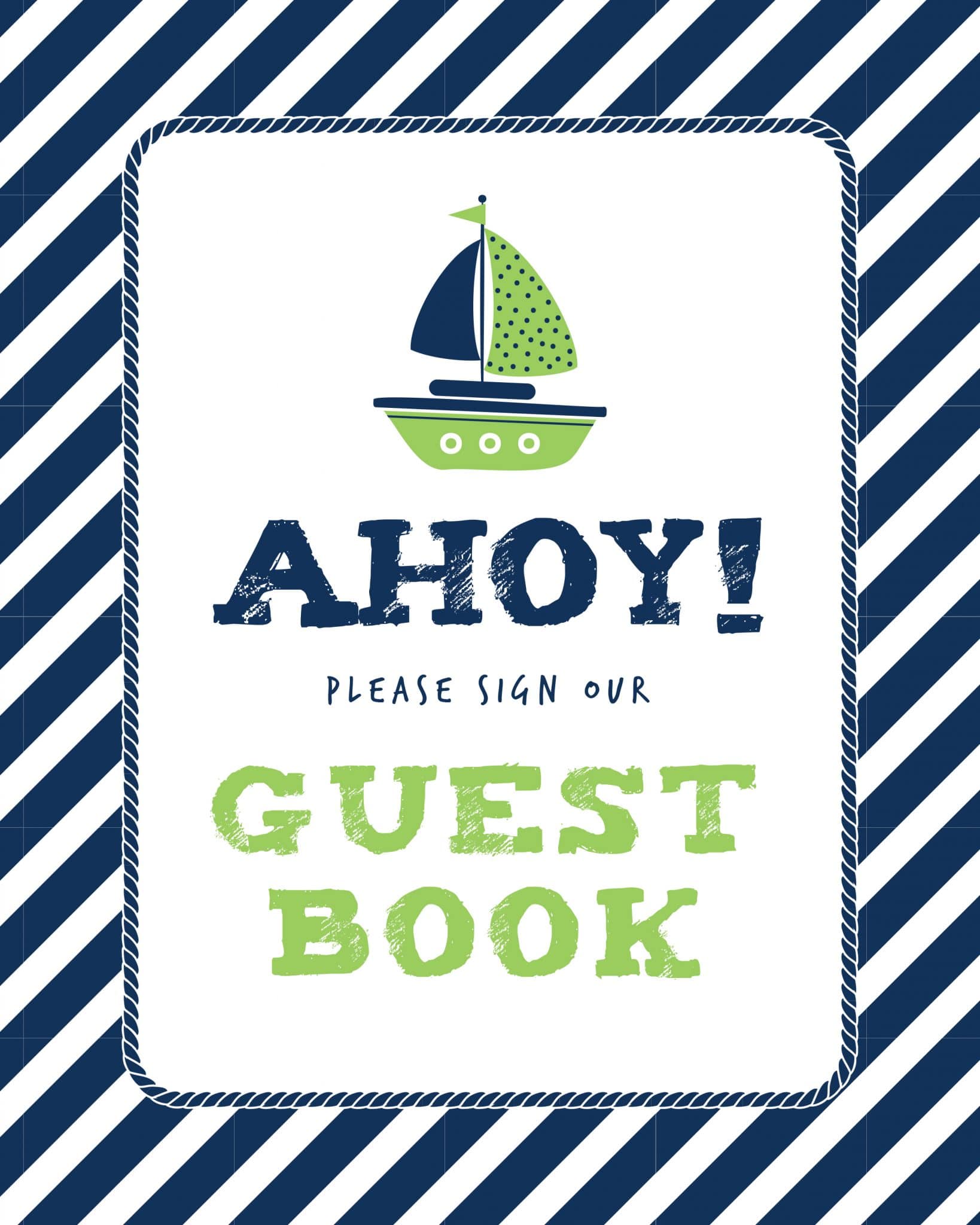 Please sign our guestbook nautical theme