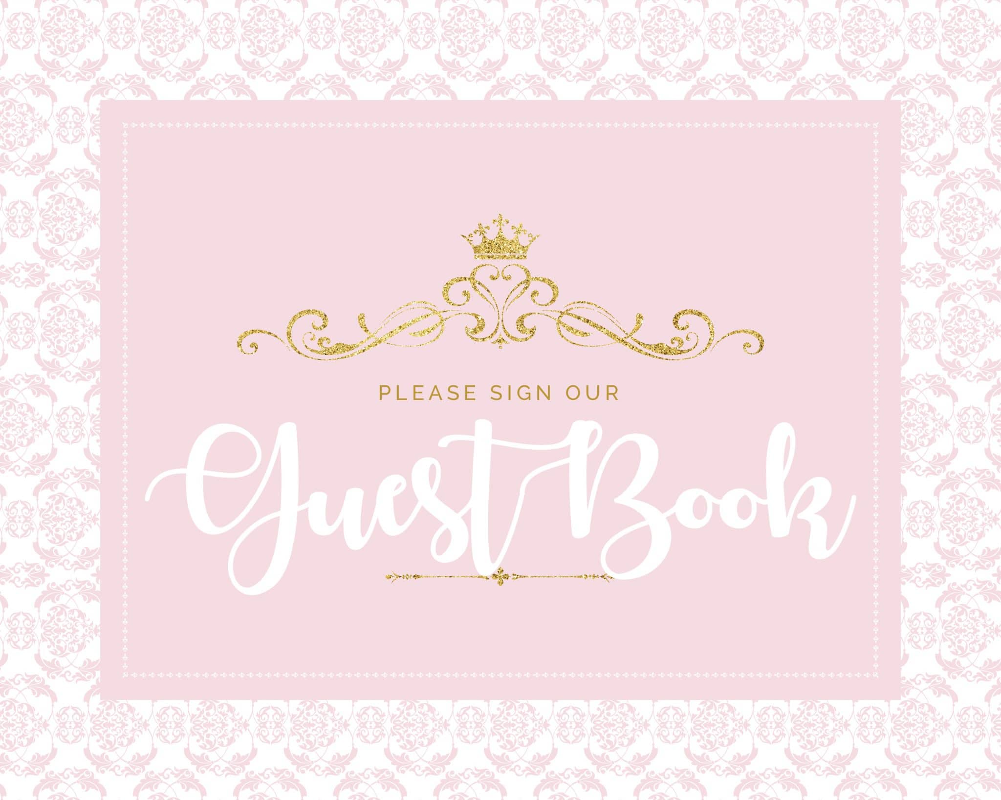 Please sign our guestbook princess theme