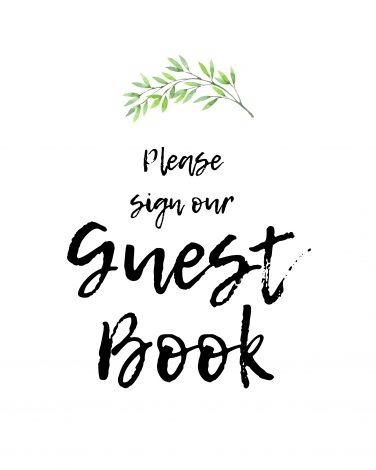 Please Sign Our Guestbook - Free Printable - Tulamama
