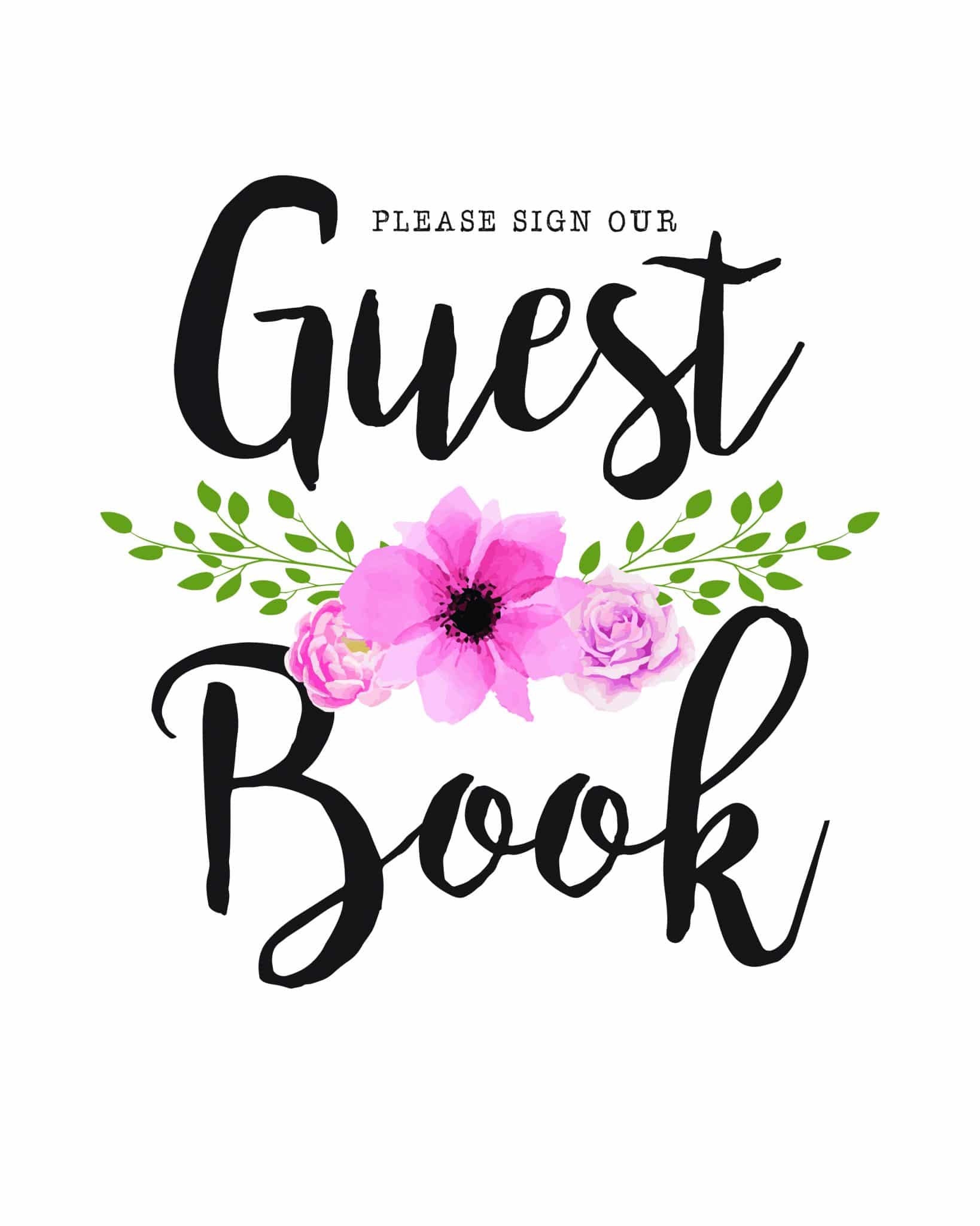 Please Sign Our Guestbook Free Printable Tulamama