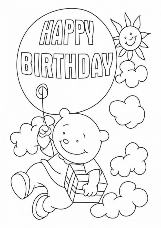 Free & Easy To Print Happy Birthday Coloring Pages - Tulamama