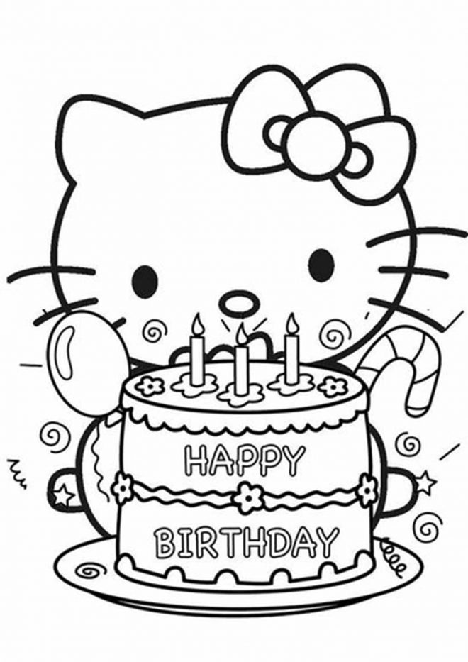 Free & Easy To Print Happy Birthday Coloring Pages - Tulamama