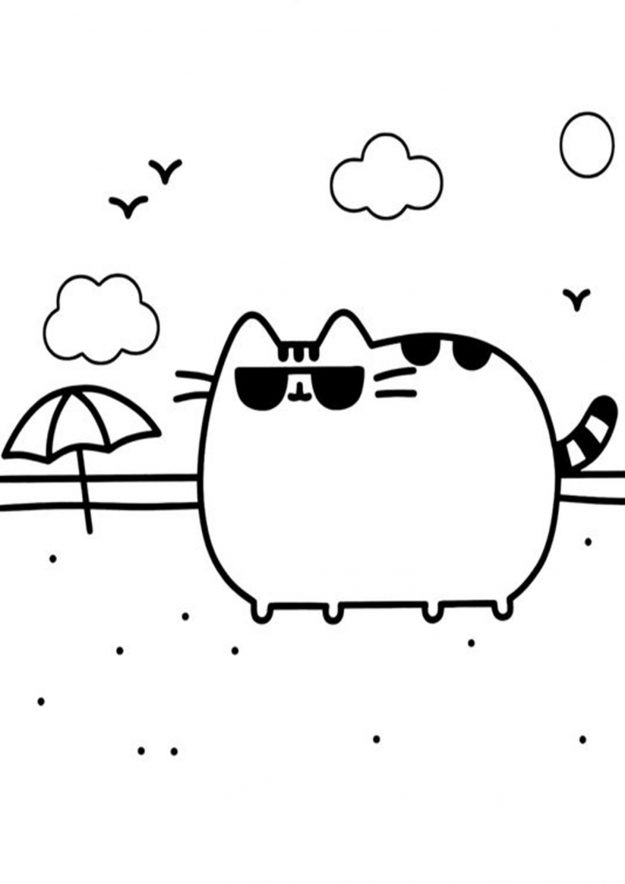 Free & Easy To Print Pusheen Coloring Pages - Tulamama