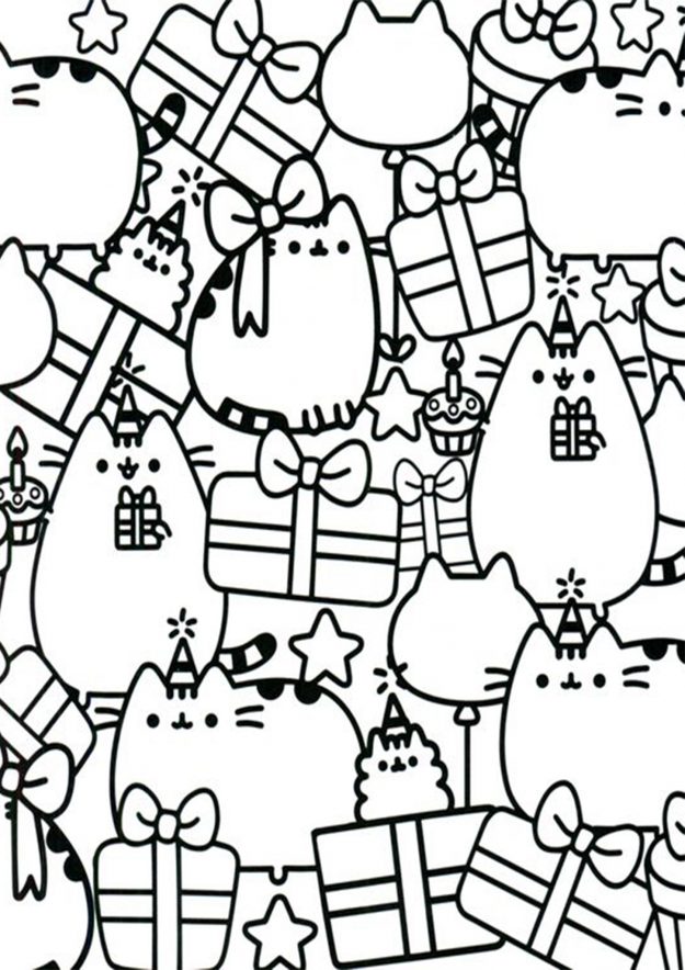 Free & Easy To Print Pusheen Coloring Pages - Tulamama