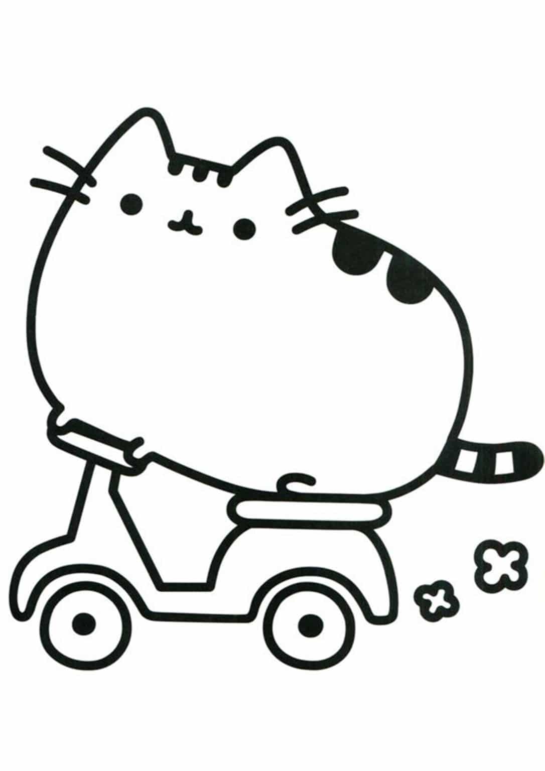 Free & Easy To Print Pusheen Coloring Pages - Tulamama
