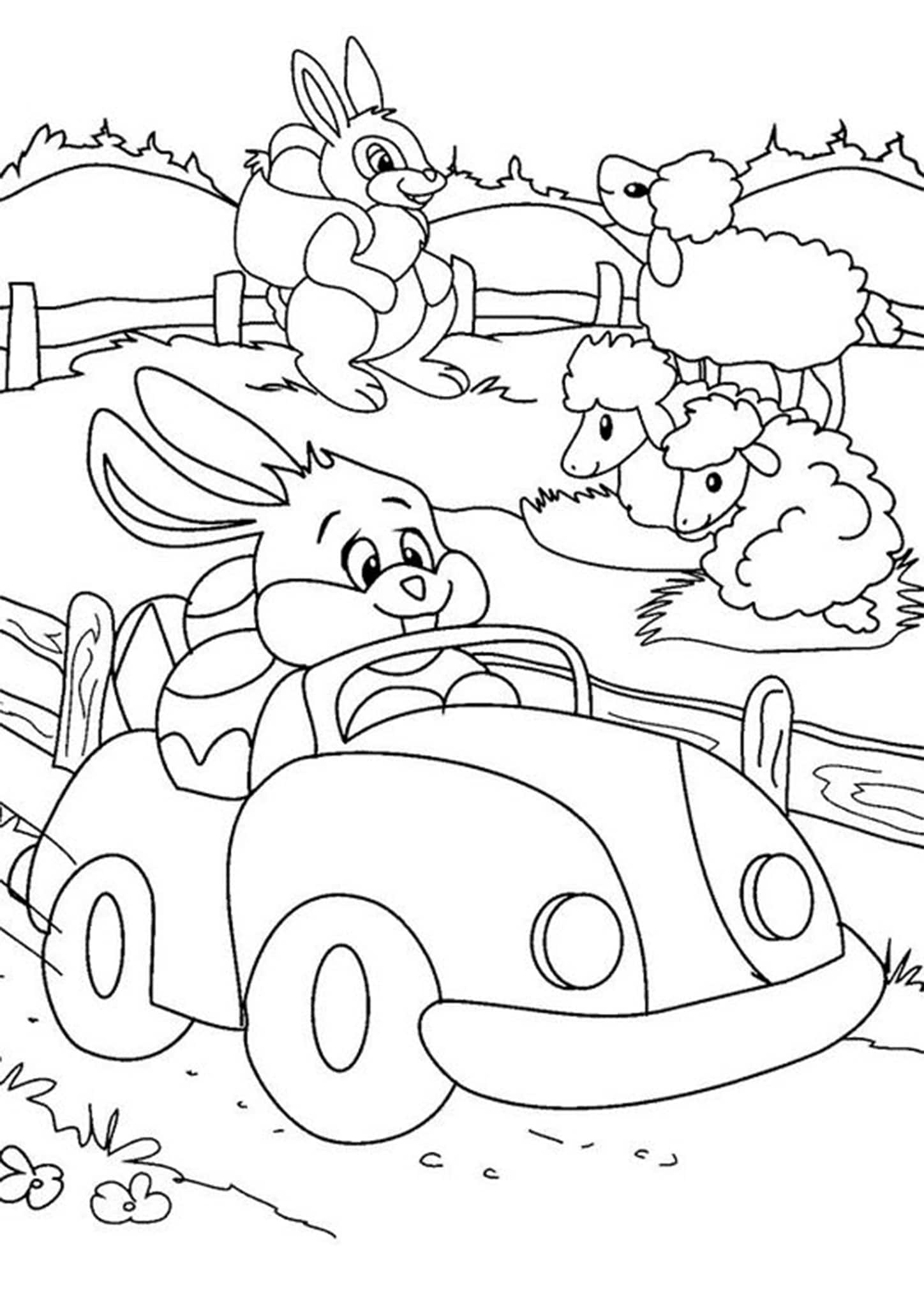 Free & Easy To Print Bunny Coloring Pages - Tulamama