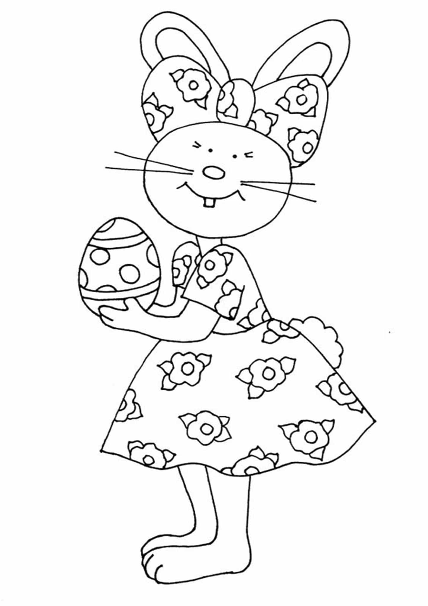 Free & Easy To Print Bunny Coloring Pages - Tulamama