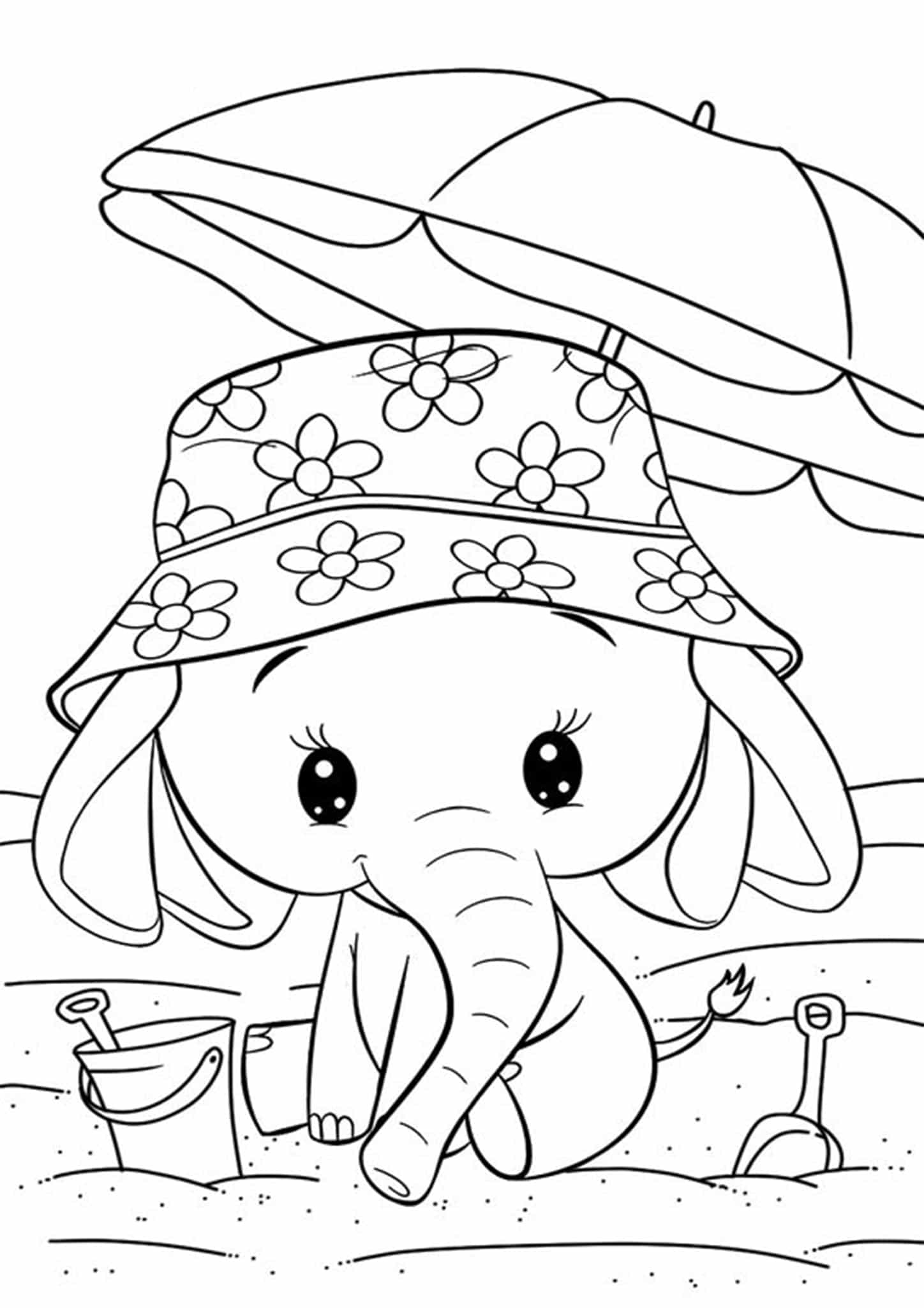 Free & Easy To Print Elephant Coloring Pages   Tulamama