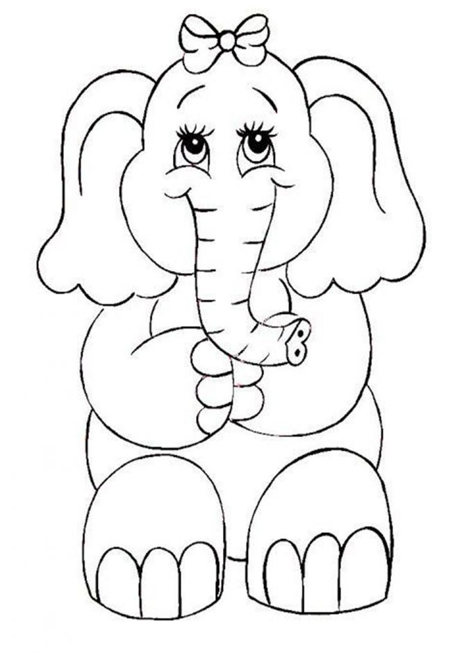 Free & Easy To Print Elephant Coloring Pages - Tulamama