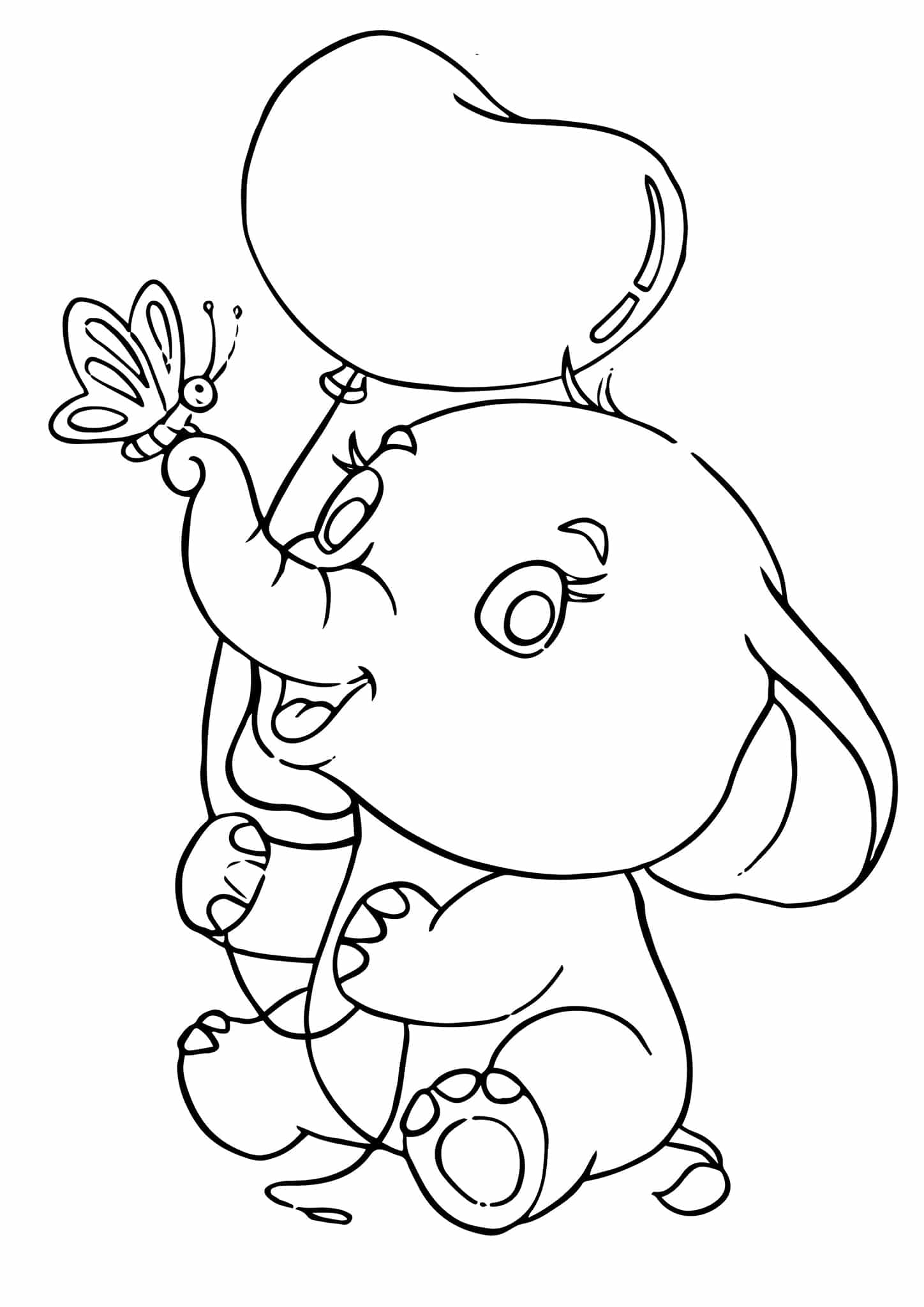 Download Free & Easy To Print Elephant Coloring Pages - Tulamama