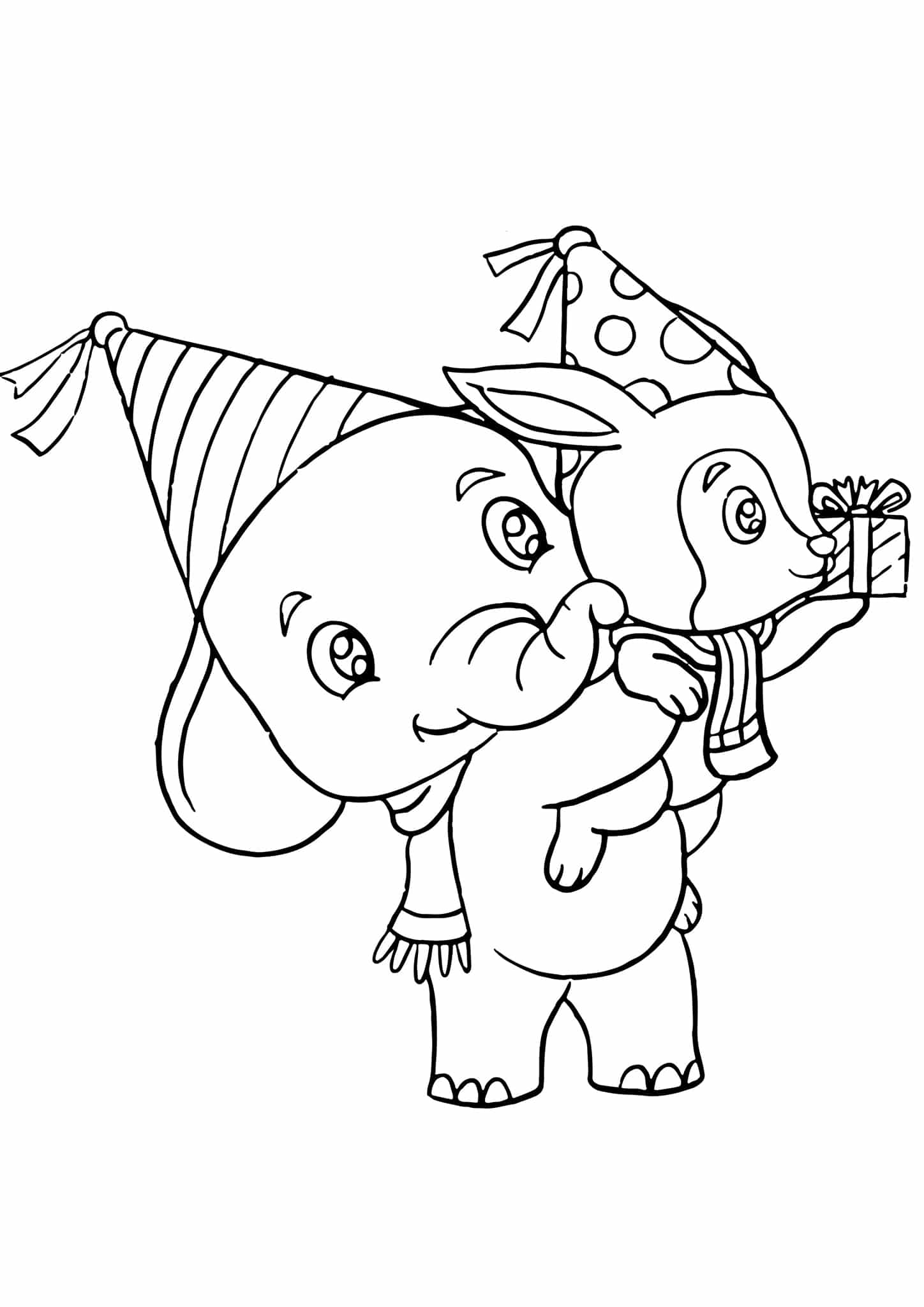 Download Free & Easy To Print Elephant Coloring Pages - Tulamama