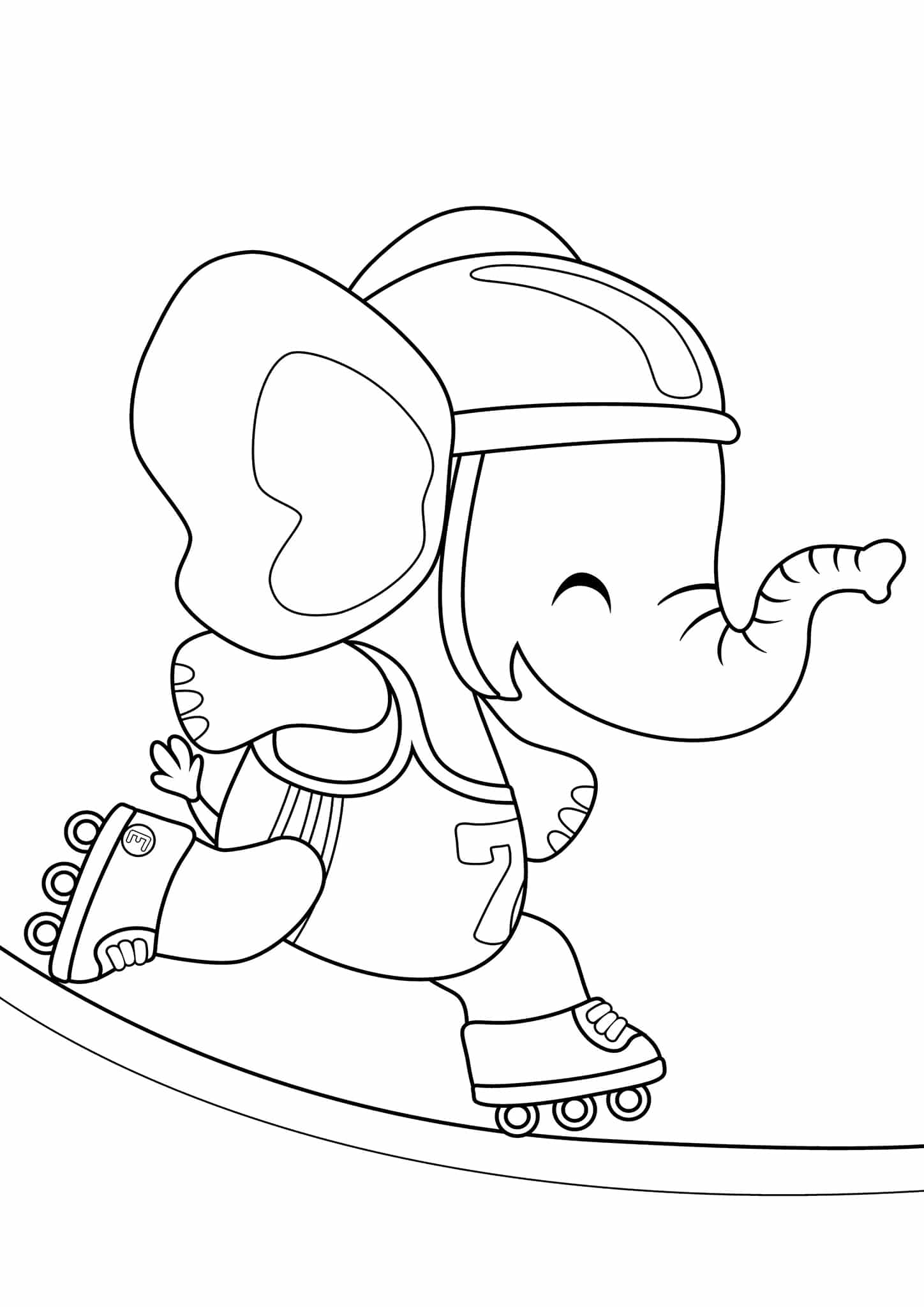 Download Free & Easy To Print Elephant Coloring Pages - Tulamama