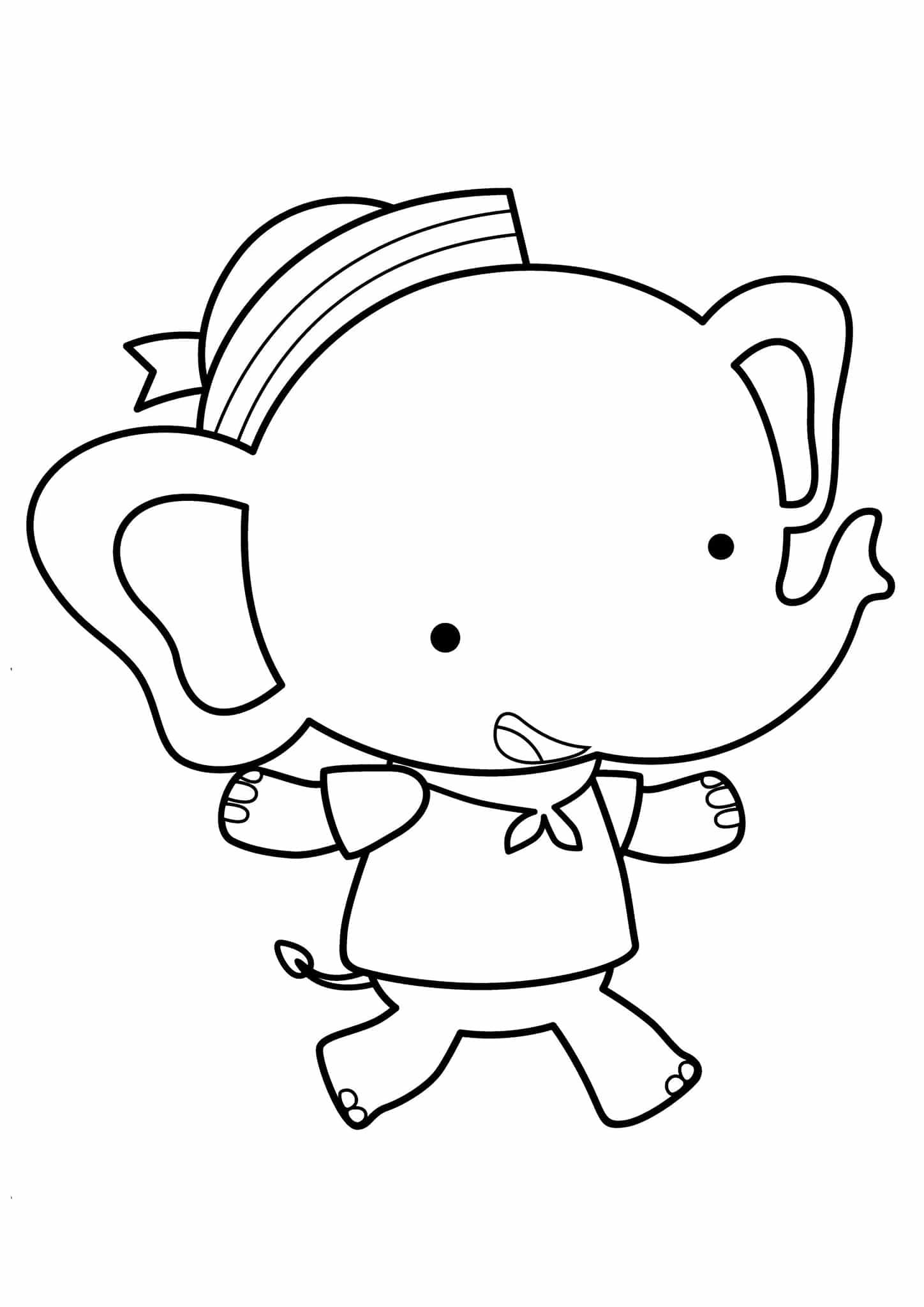 Download Free & Easy To Print Elephant Coloring Pages - Tulamama