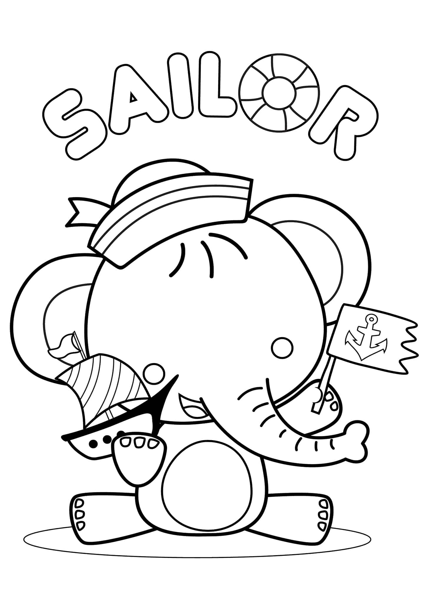 Download Free & Easy To Print Elephant Coloring Pages - Tulamama